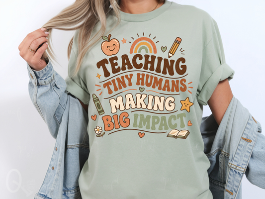Teaching Tiny Humans - Full Color DTF TRANSFER - WHOLESALE