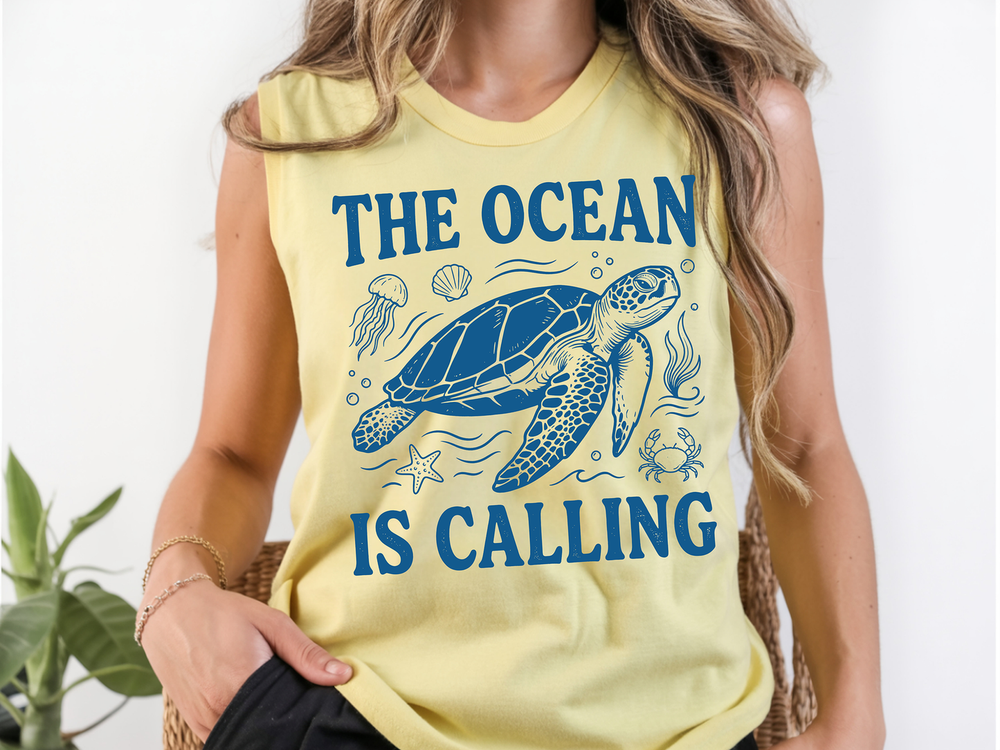 The Ocean Is Calling - Full Color - DTF Transfer - 2-5 Business Days