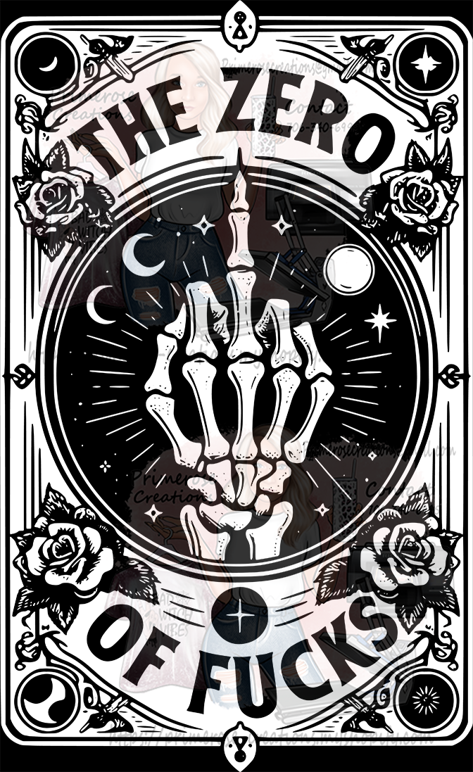 The Zero Fucks Tarot White