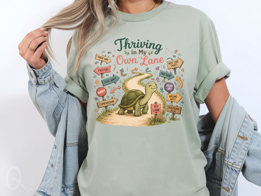 Thriving in My Own Lane- Full Color - DTF Transfer - Flash Grab Friday