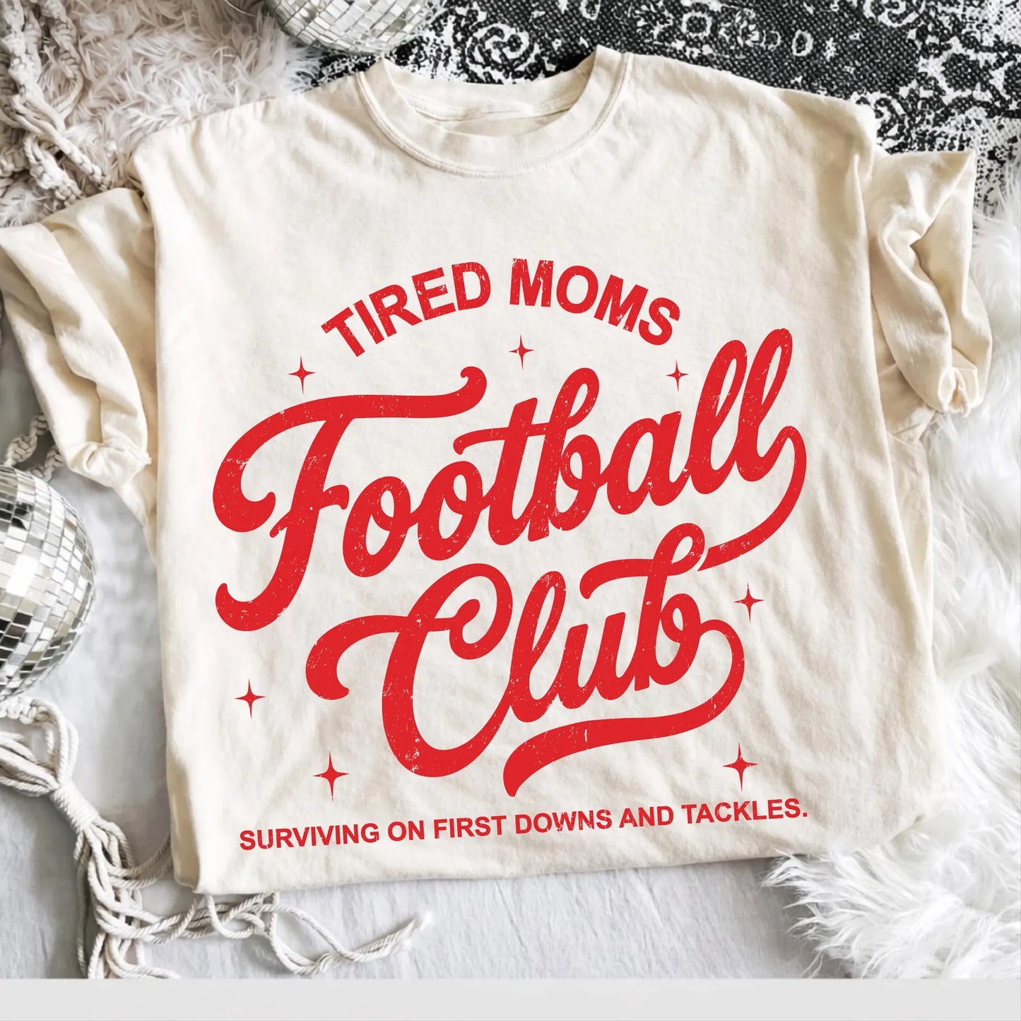 Tired Moms Football Club Red - Full Color - DTF Transfer - Grab It Tuesday
