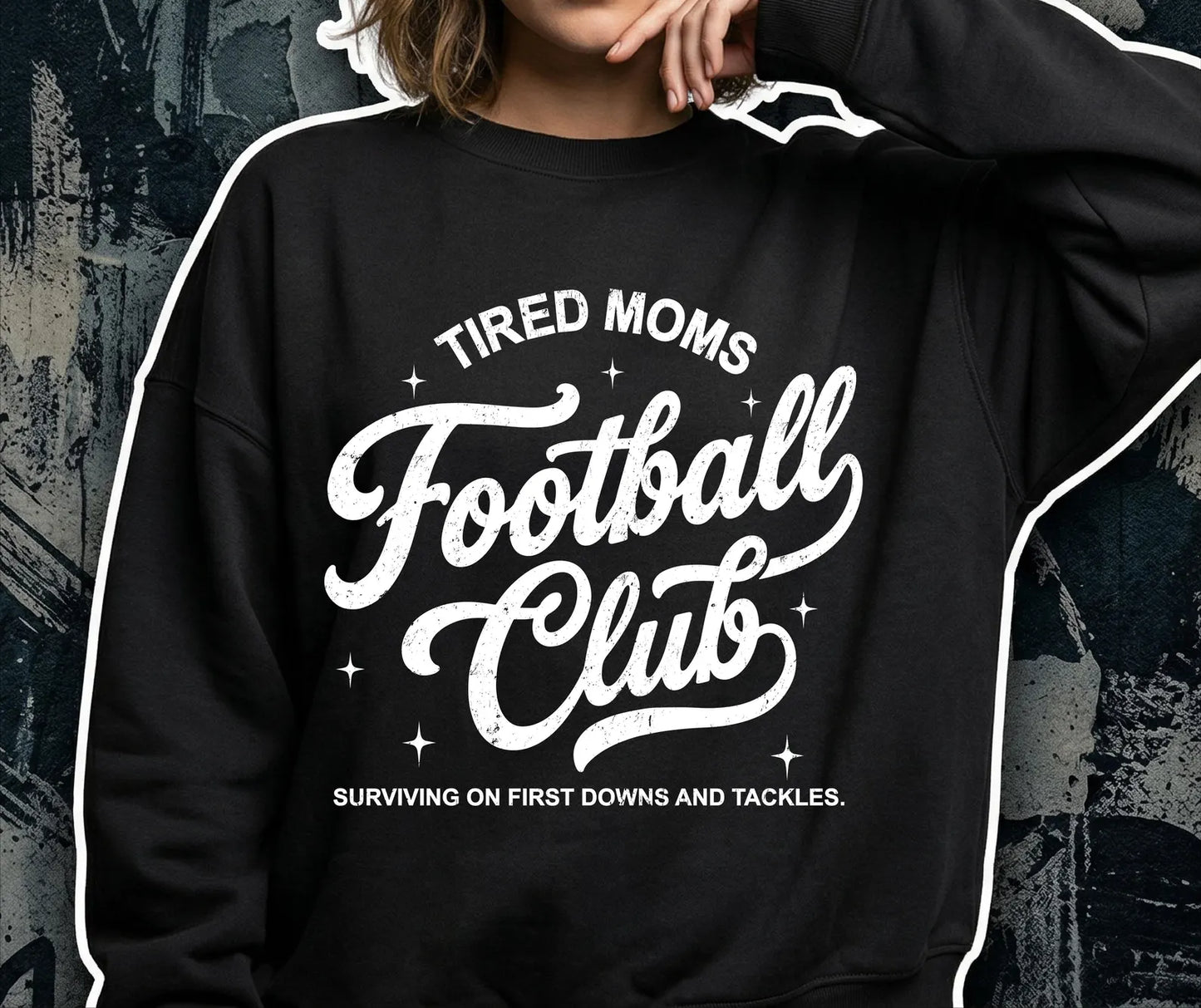 Tired Moms Football Club White - Full Color - DTF Transfer - Grab It Tuesday