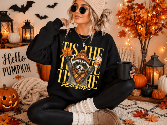Tis The Season Racoon - DTF Transfer - Flash Grab Friday