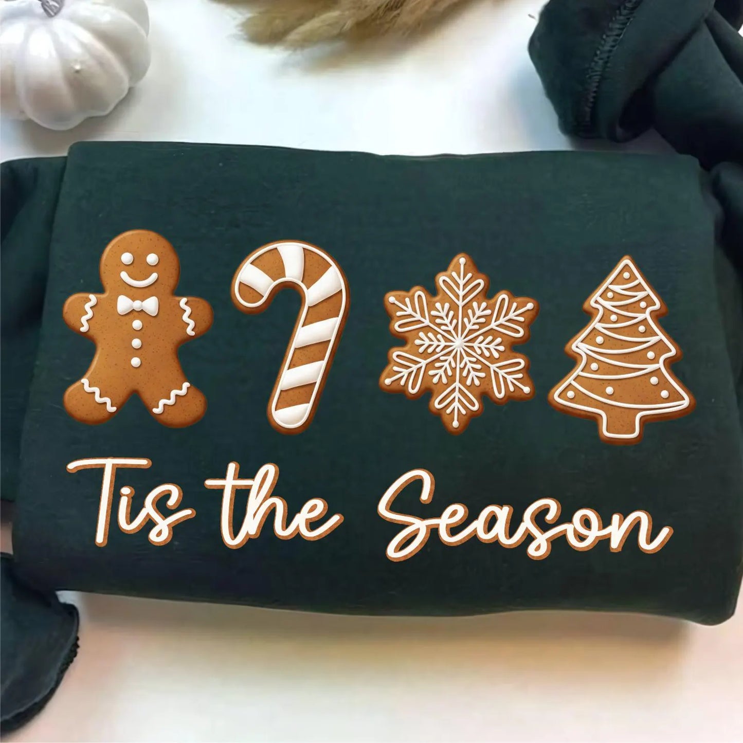 Tis the season Gingerbread -Full Color DTF Transfer - 2-5 Business Days