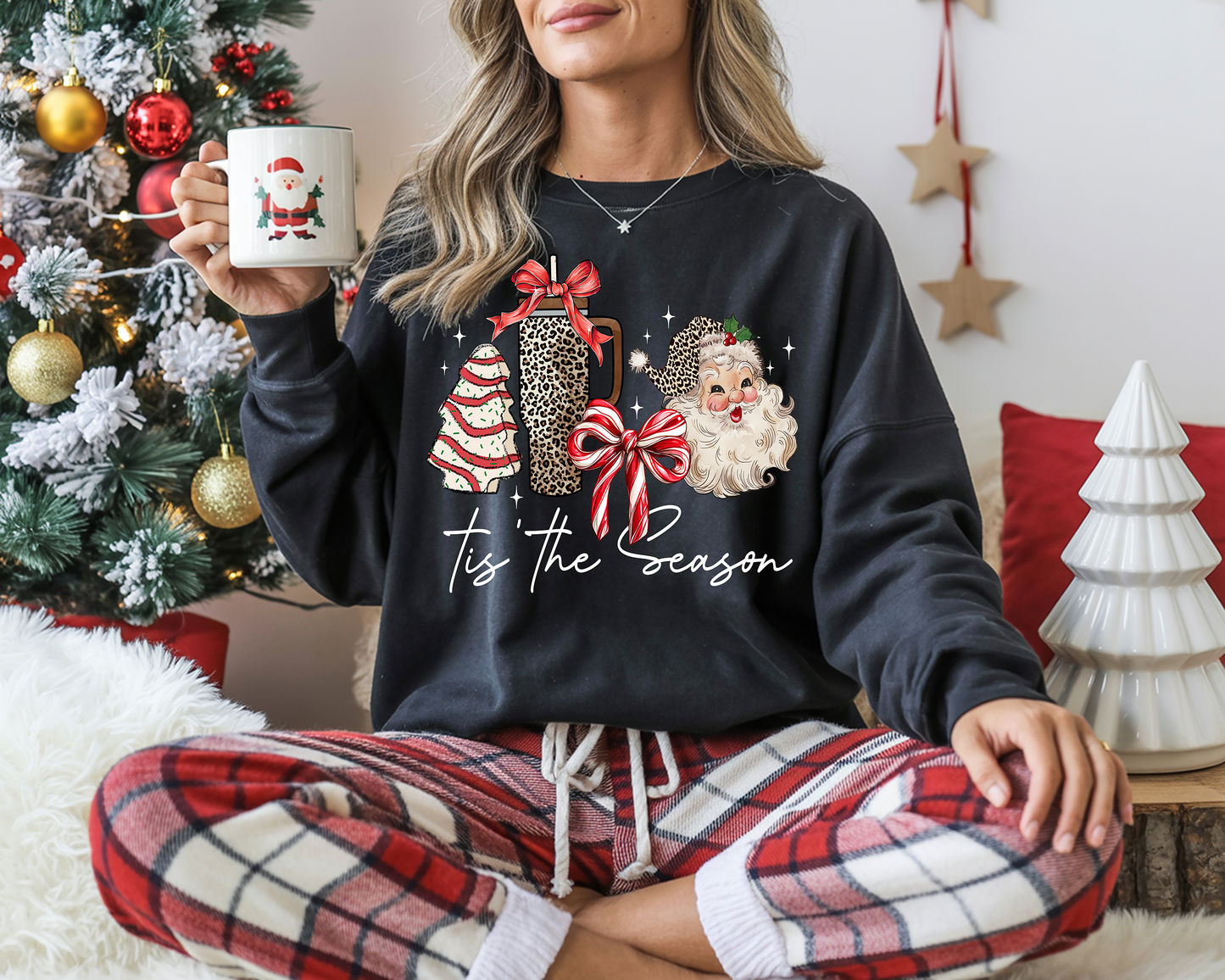 Tis The Season - White Words - Full Color DTF Transfer - Friday New Releases