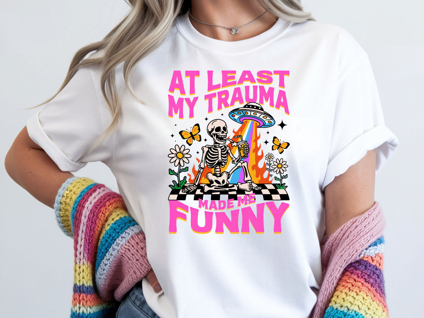 Trauma Made Me Funny- DTF TRANSFER - WHOLESALE