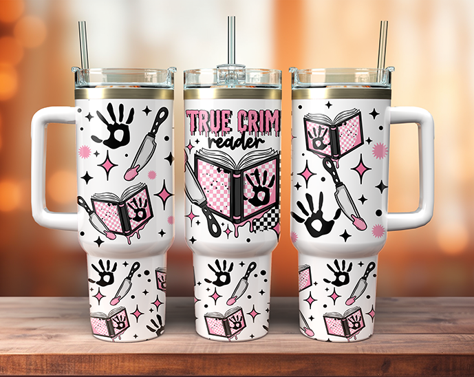 True Crime Reader - 40oz UVDTF Wrap