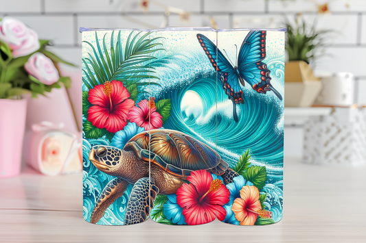 Turtle Surfing - 20oz TUMBLER WRAP