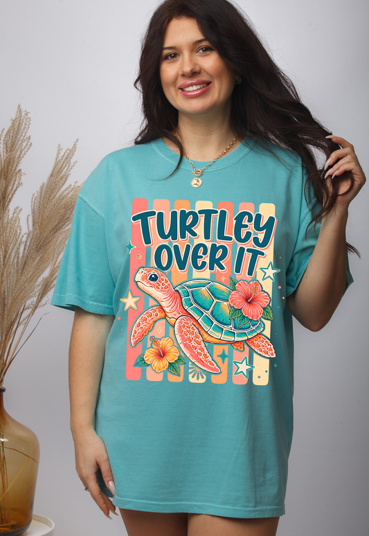 Turtley Over It Peachy - Full Color - DTF Transfer - Flash Grab Friday