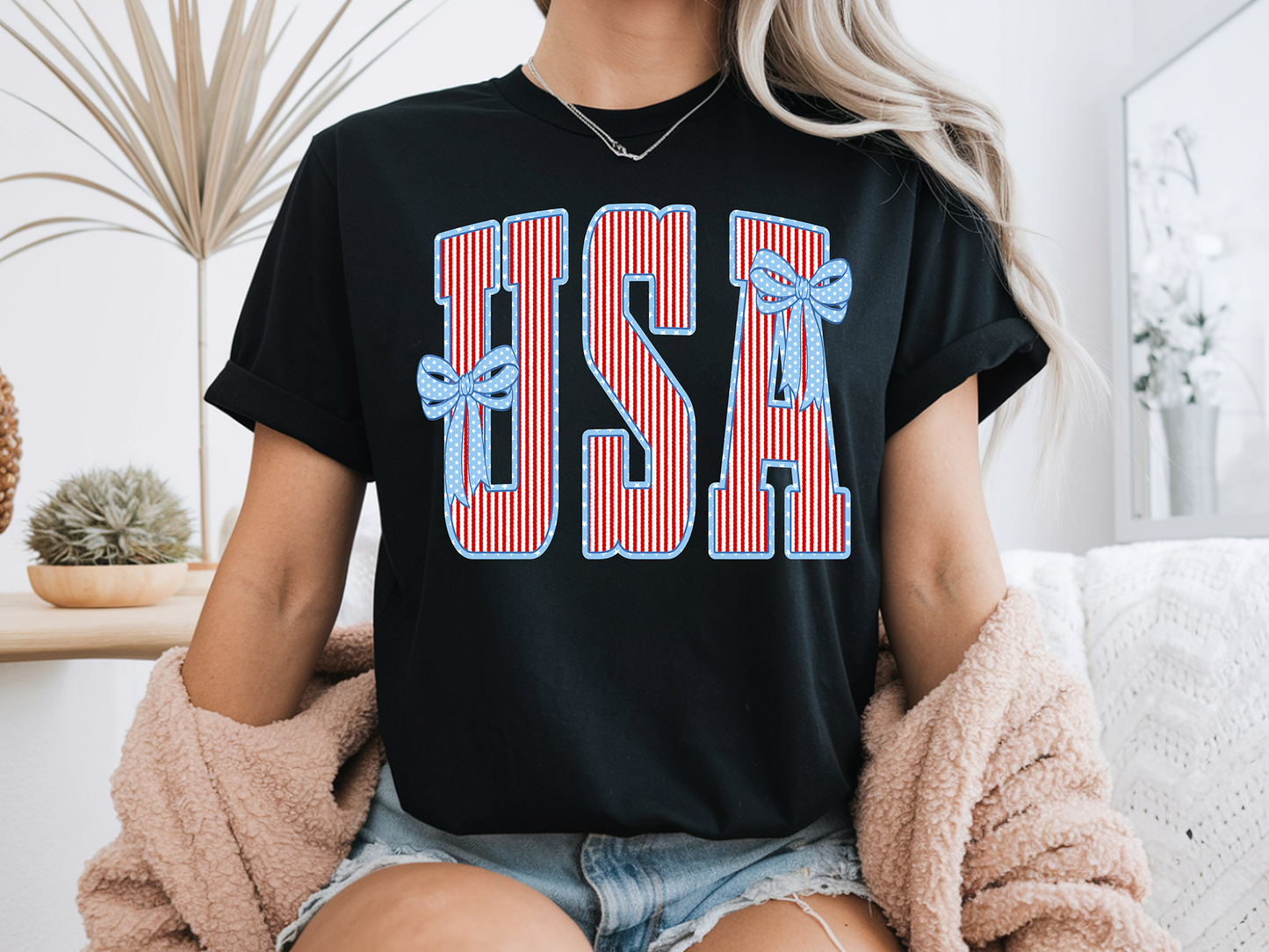 USA Striped - Full Color - DTF Transfer - 2-5 Business Days