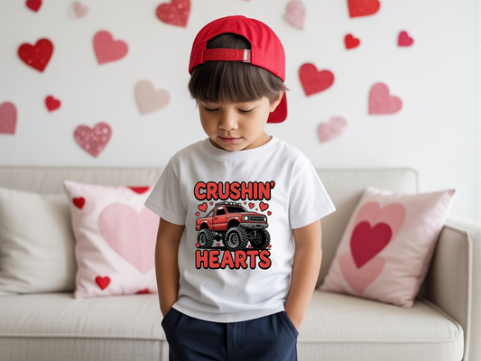 Valentine Monster Truck-Youth-Full Color-DTF Transfer-2-5 Business Days