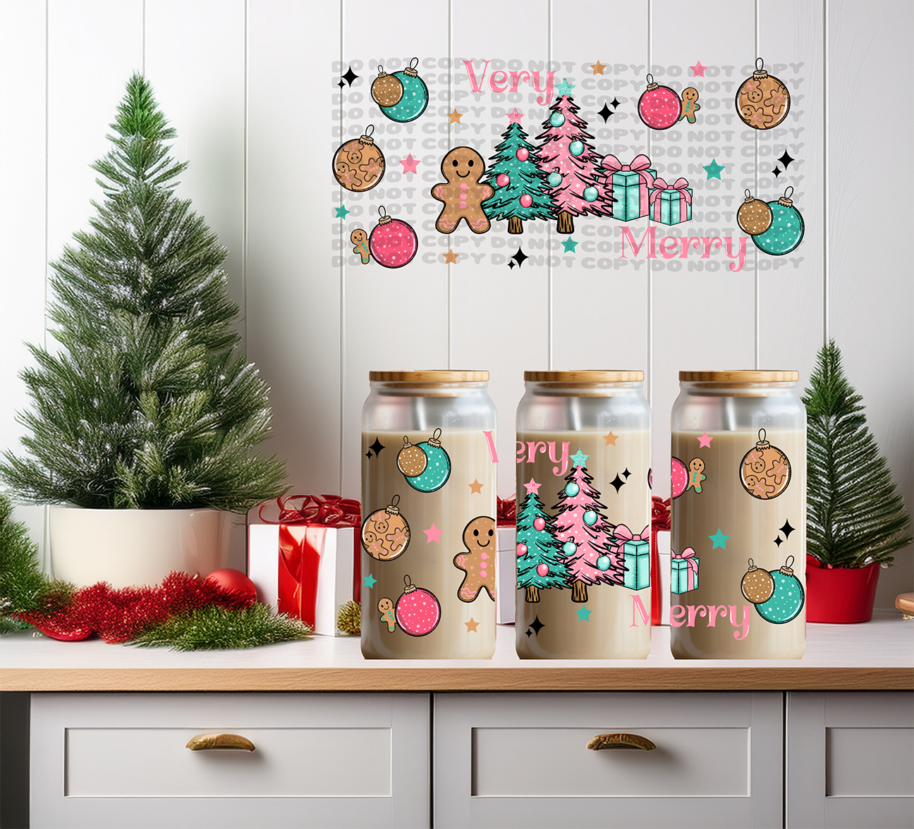 Very Merry - 16 oz UV DTF Cup Wrap - Friday New Releases