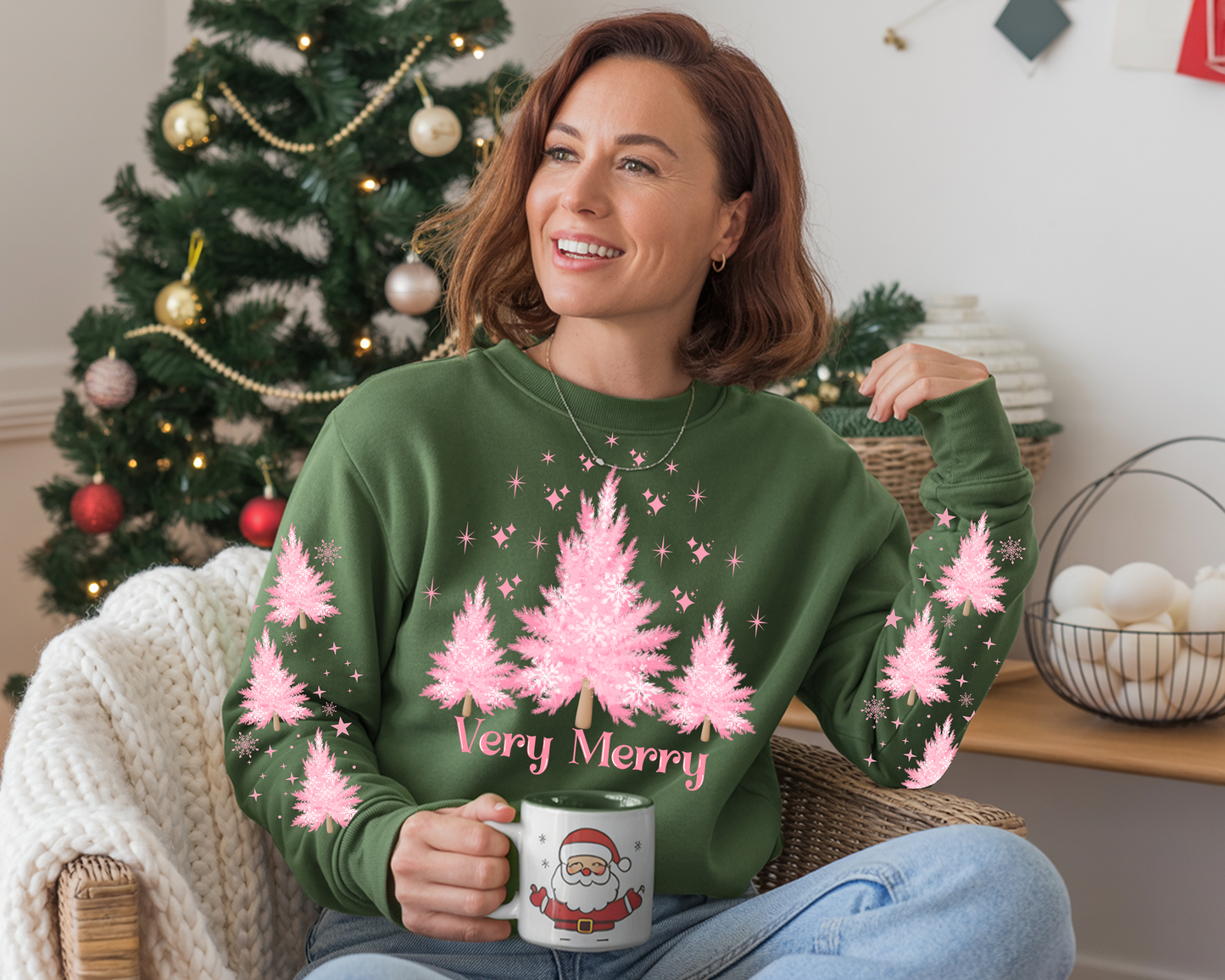 Very Merry W Double Sleeves - Full Color - DTF TRANSFER - NEW RELEASE - (Exclusive)