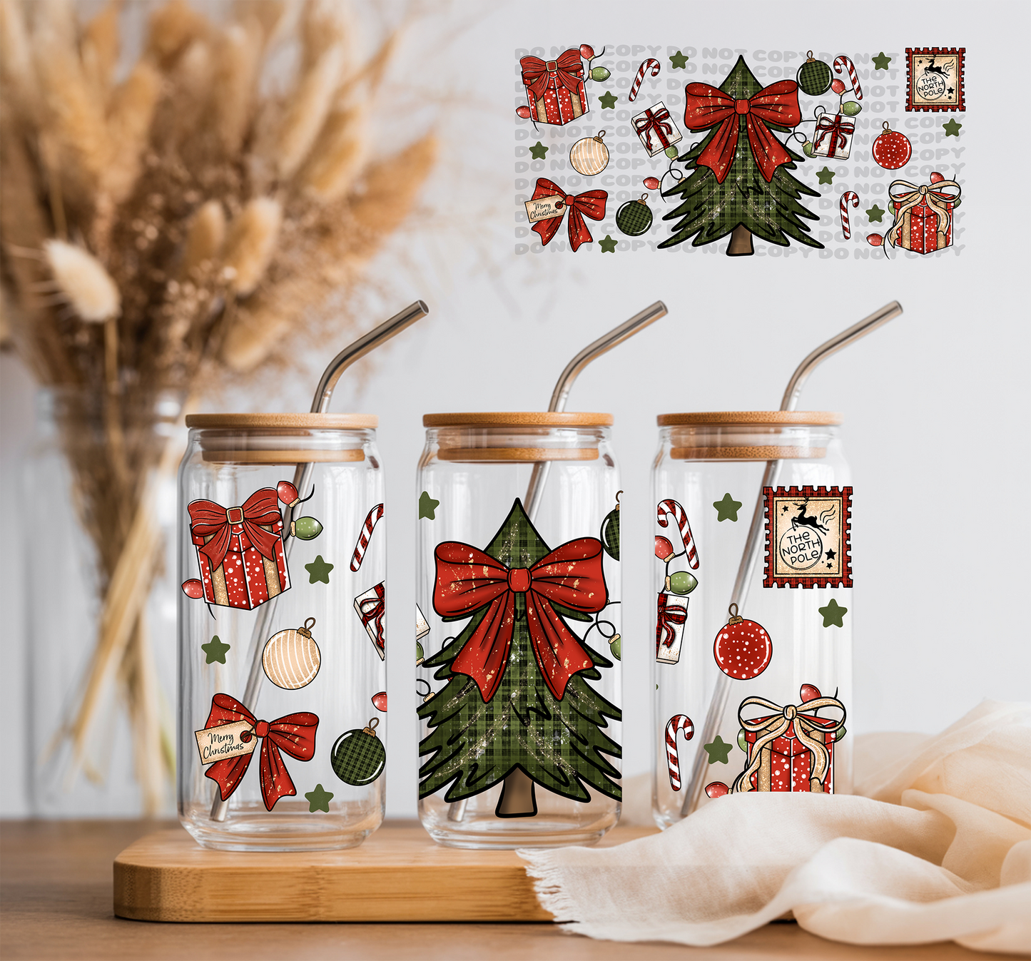 Vintage Christmas-16 oz UVDTF Wrap -2-5 Business Days
