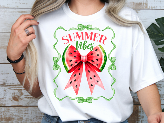 Watermelon Summer Vibes w/ Pocket - DTF TRANSFER - WHOLESALE