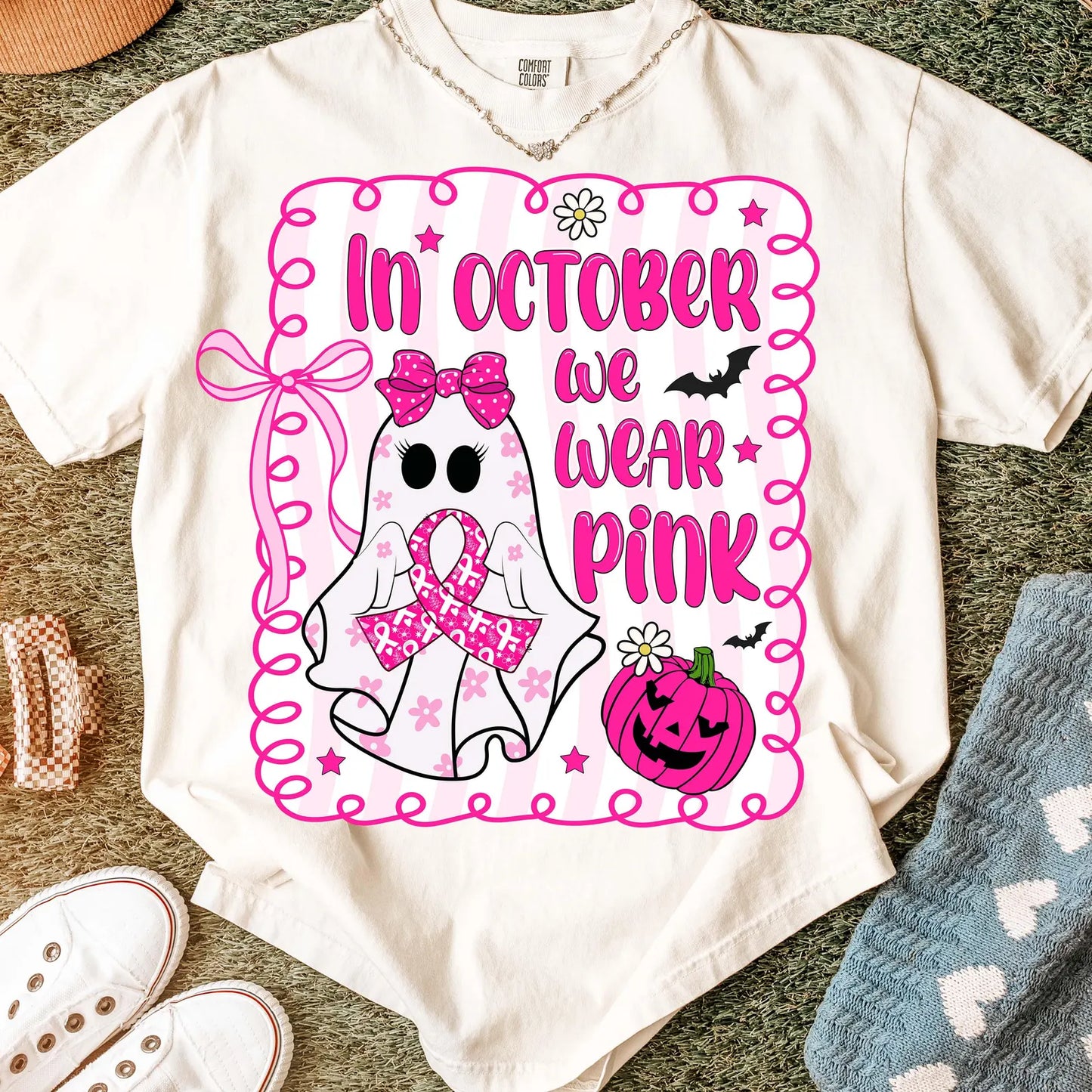 We Wear Pink Ghostie- Full Color DTF Transfer -2-5 Business  Days