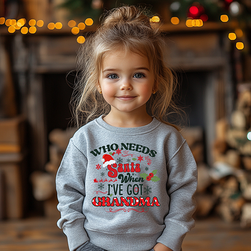 Who Needs Santa - Youth - Full Color - DTF Transfer - 2-5 Business Days