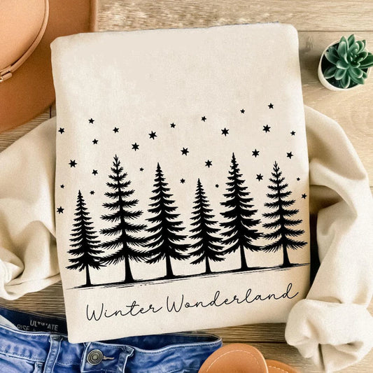 Winter Wonderland Black- Full Color DTF Transfer - RTS#22