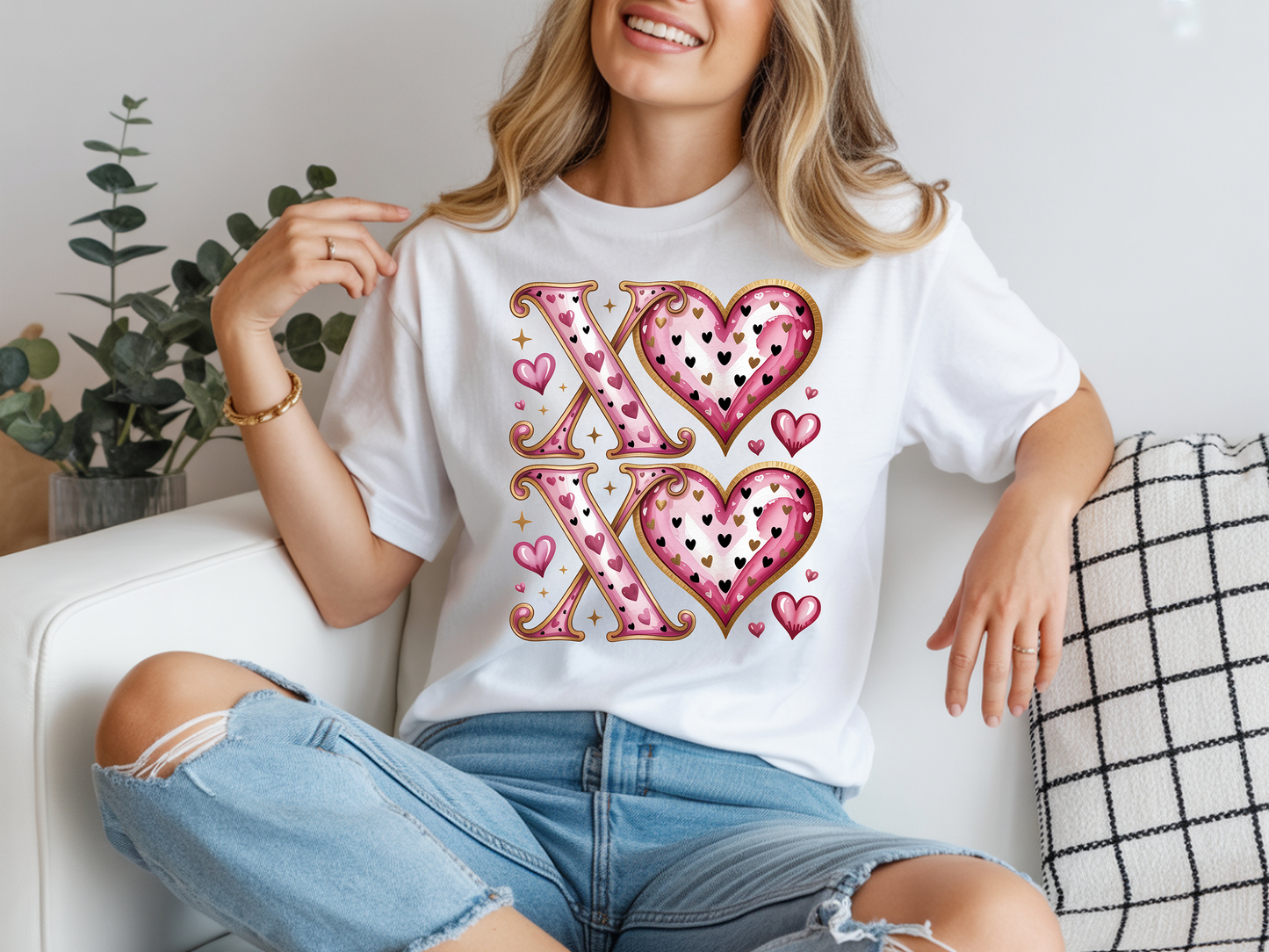 Yarn Crochet Valentines Day-Full Color -DTF Transfer-WHOLESALE