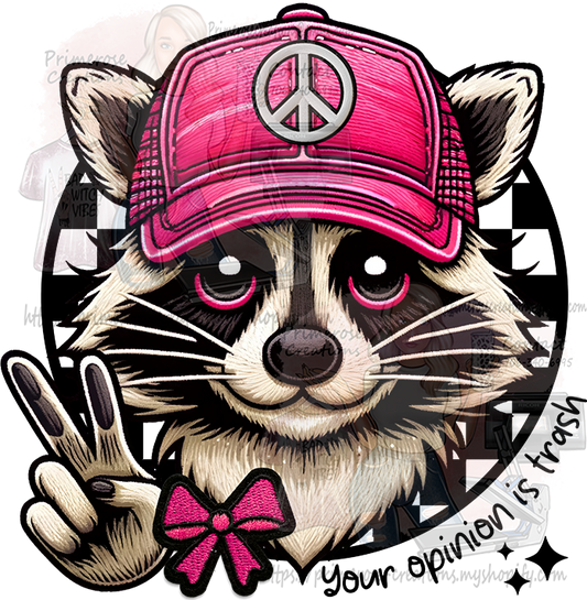 Your Opinion Is Trash Racoon With Pocket