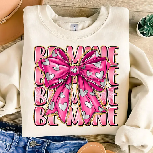 Be Mine Repeat Bow - DTF TRANSFER