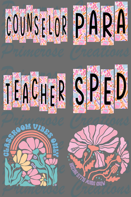 Boho Teacher -Pre Made Gang Sheet 24X36