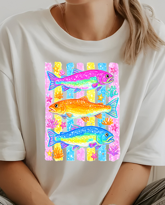 Bright Fish - Full Color - DTF Transfer - 2-5 Business Days