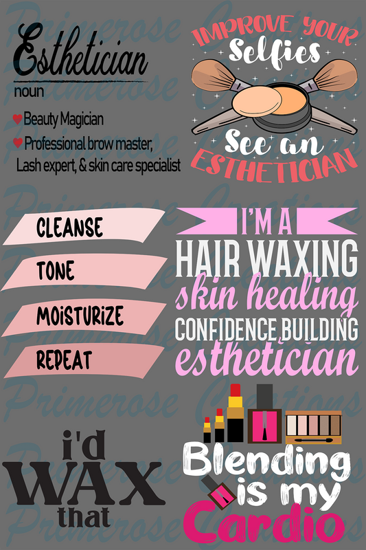 Esthetician-Pre Made Gang Sheet 24X36