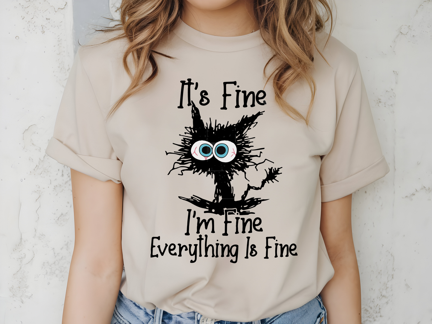 EVERYTHING IS FINE CAT - DTF Transfer