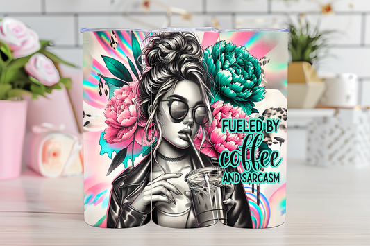 Iced Coffee and Sarcasm - 20oz TUMBLER WRAP