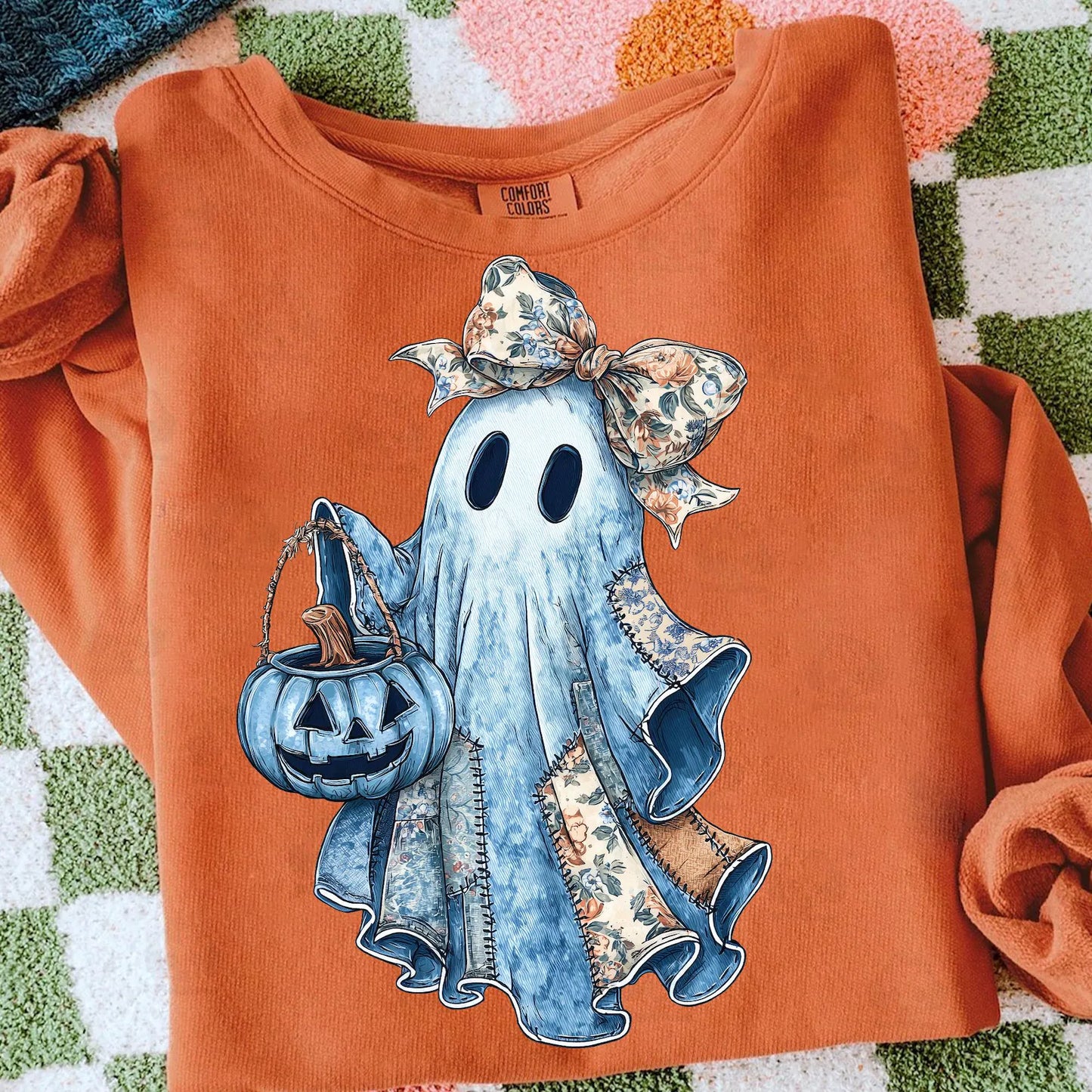Quilted Ghostie - Full Color DTF Transfer