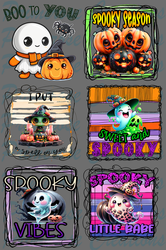 kids halloween - Pre Made Gang Sheet 24X36