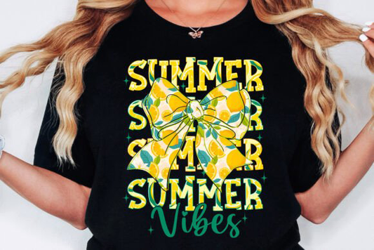Lemon Summer Vibes   - DTF TRANSFER - WHOLESALE