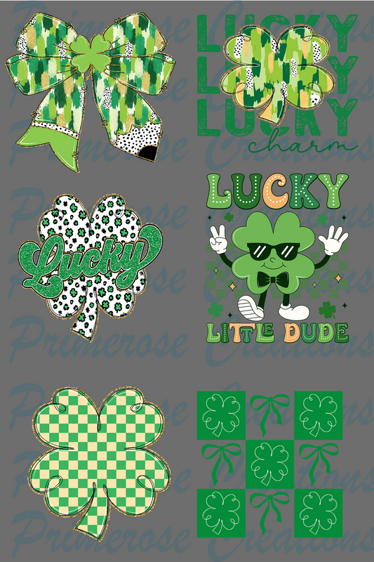 Lucky clover St Patrick day- Pre Made Gang Sheet 24X36