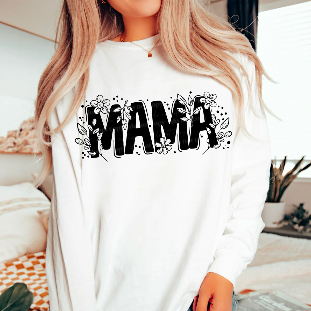 Mama Floral - Single Color (Black)