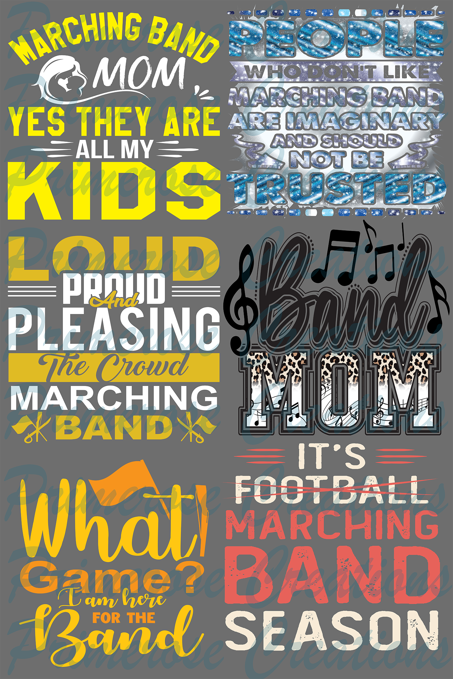 Marching Band-Pre Made Gang Sheet 24X36