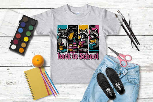 Raccoon Back to school-Youth-DTF Transfer