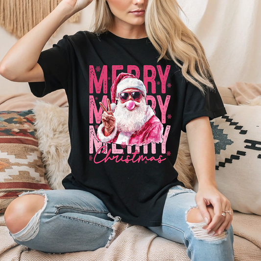 Santa merry Christmas - Full Color - DTF TRANSFER - 2-5 Business Days
