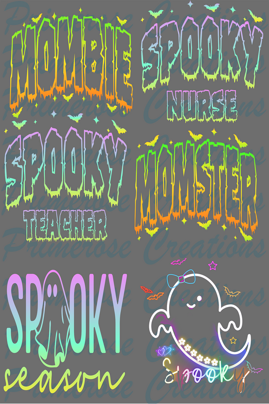 Spooky Family-Pre Made Gang Sheet 24X36