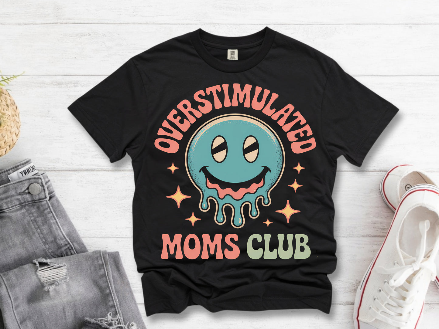 Overstimulated Smiley - Full Color - DTF Transfer - 2-5 Business Days