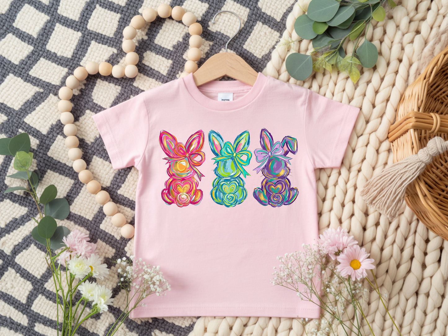 Pastel Bunny - Youth-Full Color - DTF Transfer