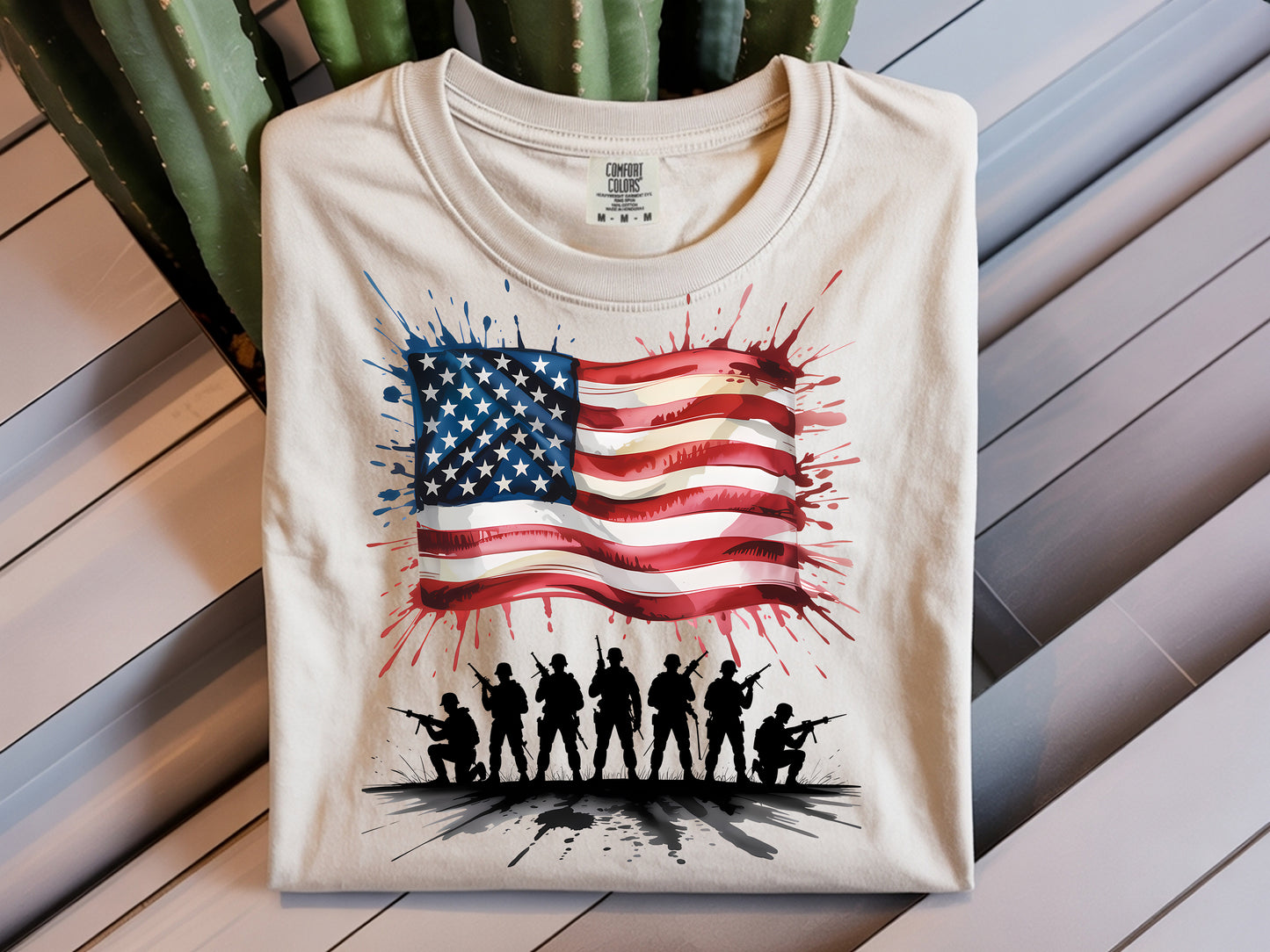 Soldier Flag  - Full Color - DTF Transfer - 2 to 5 business days