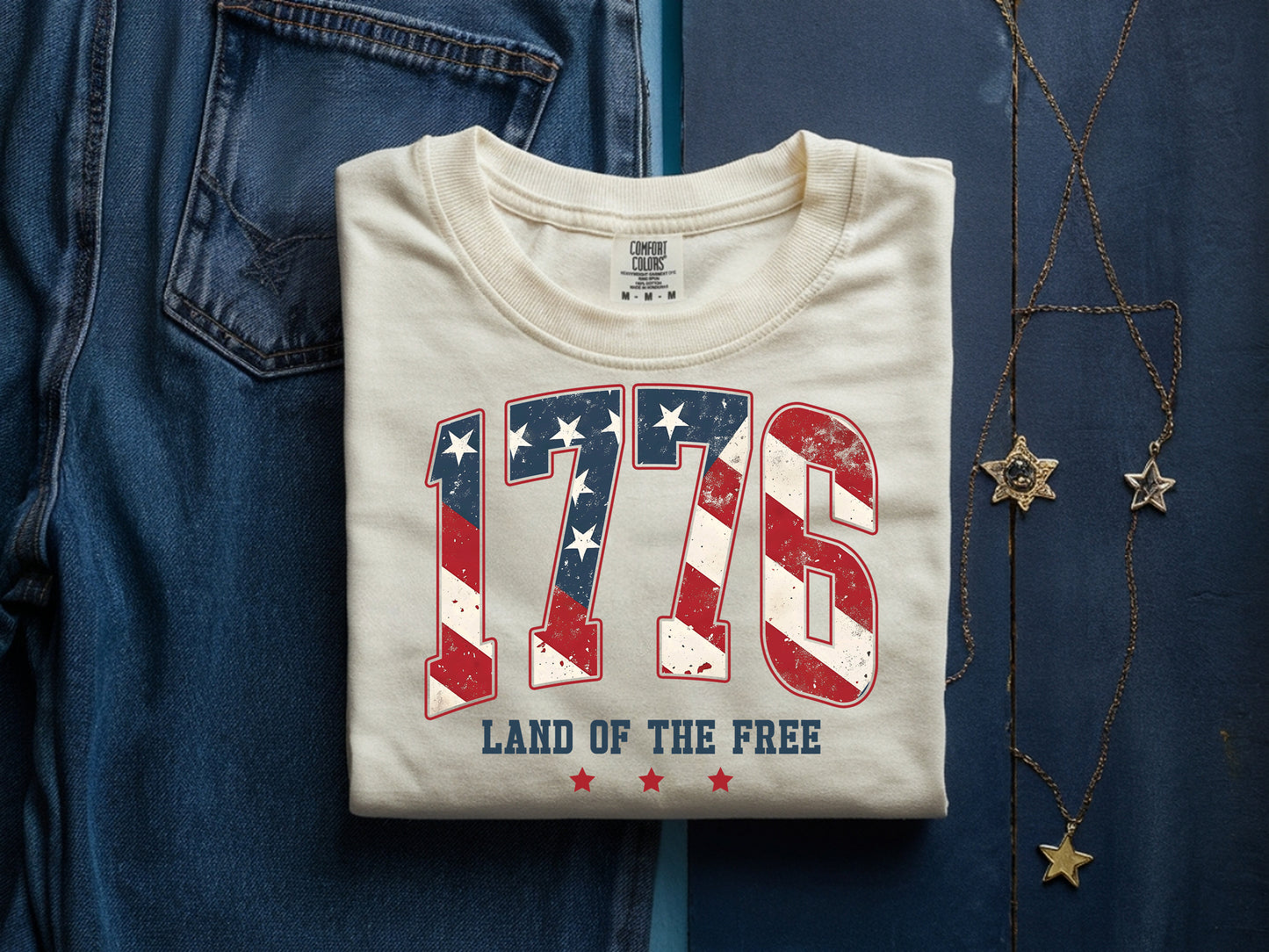 Land Of The Free - Full Color - DTF Transfer -  2-5 Business Days