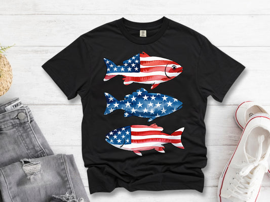 American Fish -Full Color - DTF Transfer - WHOLESALE