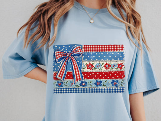 Patchwork Flag - Full Color - DTF Transfer - 2-5 Business Days