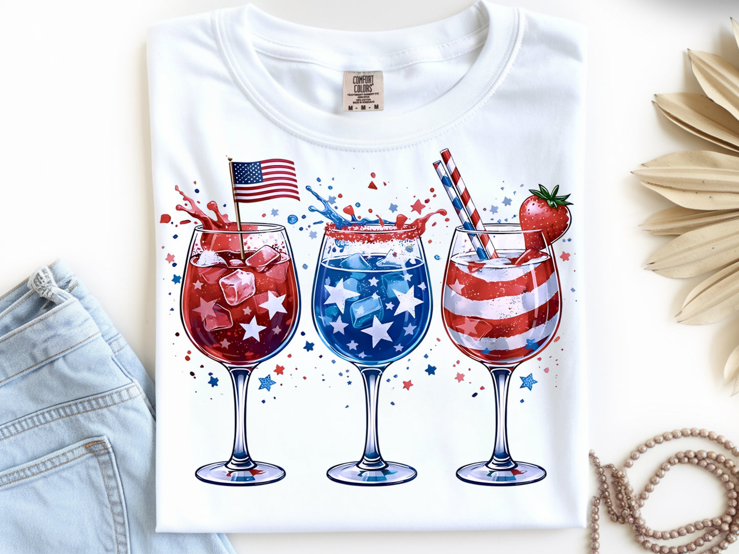 Patriotic Glasses - Full Color - DTF Transfer - 2-5 Business Days