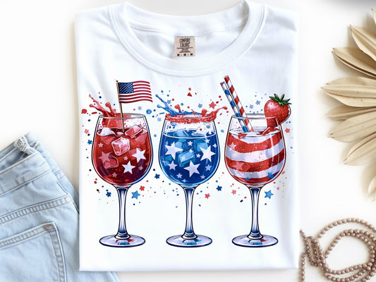 Patriotic Glasses - Full Color - DTF Transfer - 2-5 Business Days