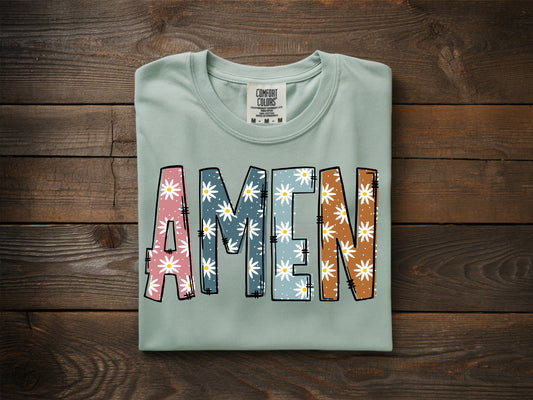 Boho Amen -Full Color - DTF Transfer - 2 to 5 business days