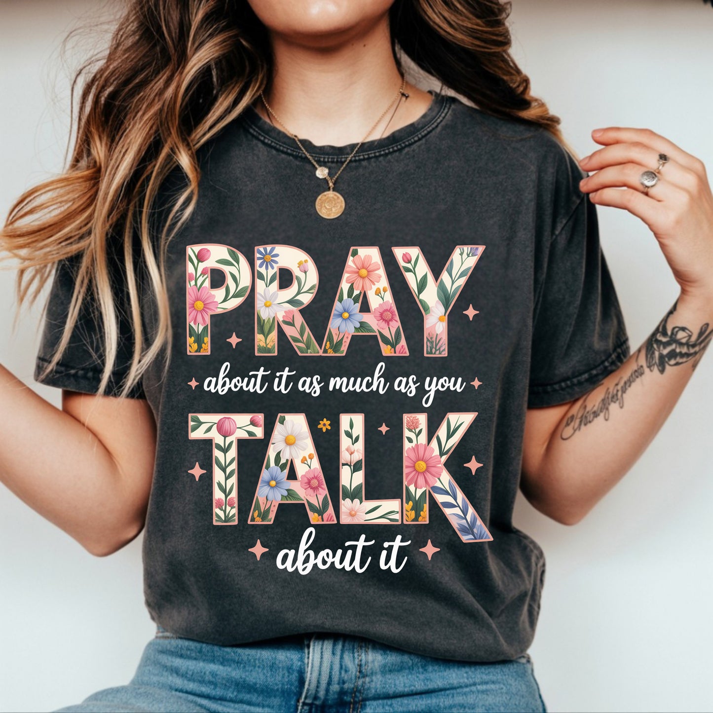 Pray About It- Full Color - DTF Transfer - WHOLESALE