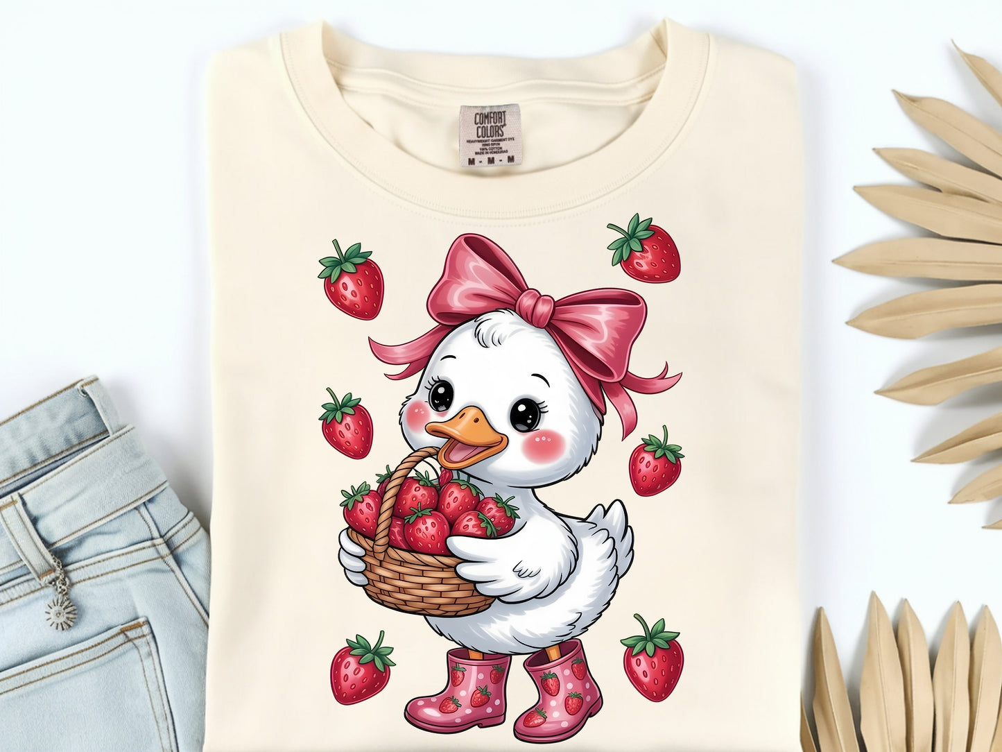 Strawberry Goose - Toddler - Full Color - DTF Transfer - 2-5 Business Days